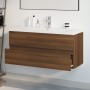 Mueble de baño con lavabo madera contrachapada marrón roble de , Tocadores de baño - Ref: Foro24-3152890, Precio: 337,43 €, D...