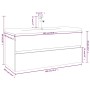 Mueble de baño con lavabo madera contrachapada marrón roble de , Tocadores de baño - Ref: Foro24-3152890, Precio: 337,43 €, D...