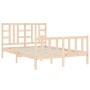 Estructura de cama con cabecero madera maciza 140x200 cm de , Camas y somieres - Ref: Foro24-3191971, Precio: 125,88 €, Descu...