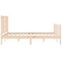 Estructura de cama con cabecero madera maciza 140x200 cm de , Camas y somieres - Ref: Foro24-3191971, Precio: 125,88 €, Descu...