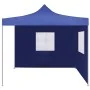 Cenador plegable con 2 paredes azul 3x3 m de vidaXL, Carpas y cenadores - Ref: Foro24-44961, Precio: 153,27 €, Descuento: %
