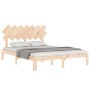 Estructura de cama con cabecero madera maciza 140x200 cm de , Camas y somieres - Ref: Foro24-3193726, Precio: 124,40 €, Descu...