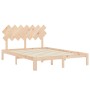 Estructura de cama con cabecero madera maciza 140x200 cm de , Camas y somieres - Ref: Foro24-3193726, Precio: 124,40 €, Descu...