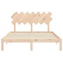 Estructura de cama con cabecero madera maciza 140x200 cm de , Camas y somieres - Ref: Foro24-3193726, Precio: 124,40 €, Descu...