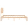 Estructura de cama con cabecero madera maciza 140x200 cm de , Camas y somieres - Ref: Foro24-3193726, Precio: 124,40 €, Descu...