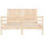 Estructura de cama con cabecero madera maciza 160x200 cm de , Camas y somieres - Ref: Foro24-3194776, Precio: 159,09 €, Descu...