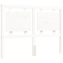Estructura cama de matrimonio con cabecero madera maciza blanco de , Camas y somieres - Ref: Foro24-3192142, Precio: 176,62 €...