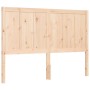 Estructura de cama de matrimonio con cabecero madera maciza de , Camas y somieres - Ref: Foro24-3192596, Precio: 160,75 €, De...