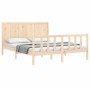 Estructura de cama con cabecero madera maciza 160x200 cm de , Camas y somieres - Ref: Foro24-3192631, Precio: 165,55 €, Descu...