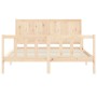 Estructura de cama con cabecero madera maciza 160x200 cm de , Camas y somieres - Ref: Foro24-3192631, Precio: 165,55 €, Descu...