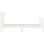 Estructura de cama con cabecero madera maciza blanco de , Camas y somieres - Ref: Foro24-3192847, Precio: 101,20 €, Descuento: %