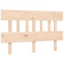 Estructura de cama de matrimonio con cabecero madera maciza de , Camas y somieres - Ref: Foro24-3193311, Precio: 135,71 €, De...