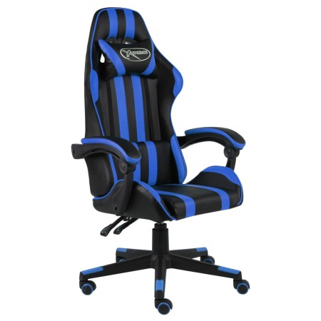 Silla gaming de cuero sintético negro y azul en Sillas de oficina | Comprar online en Foru.es