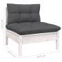 Muebles de jardín 9 pzas y cojines blanco madera maciza de pino de , Conjuntos de jardín - Ref: Foro24-3097248, Precio: 808,2...