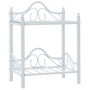 Mesita de noche de acero y vidrio templado 45x30,5x60 cm blanco de vidaXL, Mesitas de noche - Ref: Foro24-246728, Precio: 46,...
