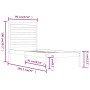 Estructura de cama madera maciza 90x190 cm de , Camas y somieres - Ref: Foro24-3104573, Precio: 99,62 €, Descuento: %