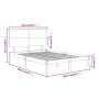 Estructura de cama de madera maciza blanca 135x190 cm de , Camas y somieres - Ref: Foro24-3104779, Precio: 147,57 €, Descuent...