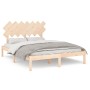 Estructura de cama doble madera maciza 140x190 cm de , Camas y somieres - Ref: Foro24-3104848, Precio: 108,57 €, Descuento: %
