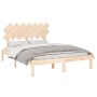 Estructura de cama doble madera maciza 140x190 cm de , Camas y somieres - Ref: Foro24-3104848, Precio: 108,57 €, Descuento: %