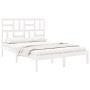 Estructura de cama doble pequeña madera maciza blanca 120x190cm de , Camas y somieres - Ref: Foro24-3105921, Precio: 122,63 €...