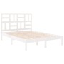 Estructura de cama doble pequeña madera maciza blanca 120x190cm de , Camas y somieres - Ref: Foro24-3105921, Precio: 122,63 €...