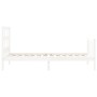 Estructura de cama con cabecero madera maciza blanco de , Camas y somieres - Ref: Foro24-3192977, Precio: 102,06 €, Descuento: %