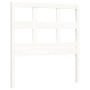 Estructura de cama con cabecero madera maciza blanco de , Camas y somieres - Ref: Foro24-3192977, Precio: 102,06 €, Descuento: %