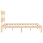 Estructura de cama con cabecero madera maciza 140x200 cm de , Camas y somieres - Ref: Foro24-3193531, Precio: 118,92 €, Descu...