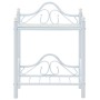 Mesita de noche de acero y vidrio templado 45x30,5x60 cm blanco de vidaXL, Mesitas de noche - Ref: Foro24-246728, Precio: 46,...