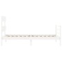 Estructura de cama con cabecero madera maciza blanco de , Camas y somieres - Ref: Foro24-3195057, Precio: 98,02 €, Descuento: %