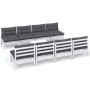 Muebles de jardín 9 pzas con cojines madera maciza de pino de , Conjuntos de jardín - Ref: Foro24-3096143, Precio: 721,52 €, ...