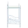 Mesita de noche de acero y vidrio templado 45x30,5x60 cm blanco de vidaXL, Mesitas de noche - Ref: Foro24-246728, Precio: 46,...
