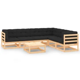 Juego de muebles de jardín 7 pzas y cojines madera maciza pino de , Conjuntos de jardín - Ref: Foro24-3083795, Precio: 595,09...