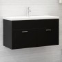 Mueble con lavabo madera de ingeniería negro de , Tocadores de baño - Ref: Foro24-3071289, Precio: 291,14 €, Descuento: %