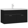 Mueble con lavabo madera de ingeniería negro de , Tocadores de baño - Ref: Foro24-3071289, Precio: 291,14 €, Descuento: %
