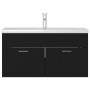 Mueble con lavabo madera de ingeniería negro de , Tocadores de baño - Ref: Foro24-3071289, Precio: 291,14 €, Descuento: %