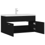 Mueble con lavabo madera de ingeniería negro de , Tocadores de baño - Ref: Foro24-3071289, Precio: 291,14 €, Descuento: %