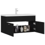 Mueble con lavabo madera de ingeniería negro de , Tocadores de baño - Ref: Foro24-3071289, Precio: 291,14 €, Descuento: %
