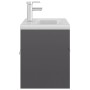 Mueble con lavabo madera de ingeniería gris brillante de , Tocadores de baño - Ref: Foro24-3071296, Precio: 288,49 €, Descuen...