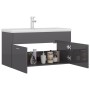Mueble con lavabo madera de ingeniería gris brillante de , Tocadores de baño - Ref: Foro24-3071296, Precio: 288,49 €, Descuen...