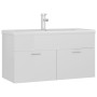 Mueble con lavabo madera de ingeniería blanco brillante de , Tocadores de baño - Ref: Foro24-3071294, Precio: 288,49 €, Descu...