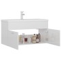 Mueble con lavabo madera de ingeniería blanco brillante de , Tocadores de baño - Ref: Foro24-3071294, Precio: 288,49 €, Descu...