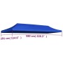 Techo de carpa para celebraciones 3x6 m azul de vidaXL, Cubiertas para carpas y cenadores - Ref: Foro24-44987, Precio: 57,21 ...
