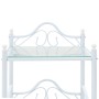 Mesita de noche de acero y vidrio templado 45x30,5x60 cm blanco de vidaXL, Mesitas de noche - Ref: Foro24-246728, Precio: 46,...