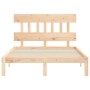 Estructura de cama con cabecero madera maciza 140x190 cm de , Camas y somieres - Ref: Foro24-3193576, Precio: 124,98 €, Descu...