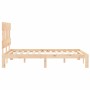 Estructura de cama con cabecero madera maciza 140x190 cm de , Camas y somieres - Ref: Foro24-3193576, Precio: 124,98 €, Descu...