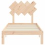 Estructura de cama con cabecero madera maciza de , Camas y somieres - Ref: Foro24-3193691, Precio: 88,63 €, Descuento: %