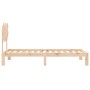 Estructura de cama con cabecero madera maciza de , Camas y somieres - Ref: Foro24-3193691, Precio: 88,63 €, Descuento: %