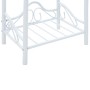 Mesita de noche de acero y vidrio templado 45x30,5x60 cm blanco de vidaXL, Mesitas de noche - Ref: Foro24-246728, Precio: 46,...