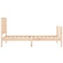 Estructura de cama individual con cabecero madera maciza de , Camas y somieres - Ref: Foro24-3192191, Precio: 91,60 €, Descue...